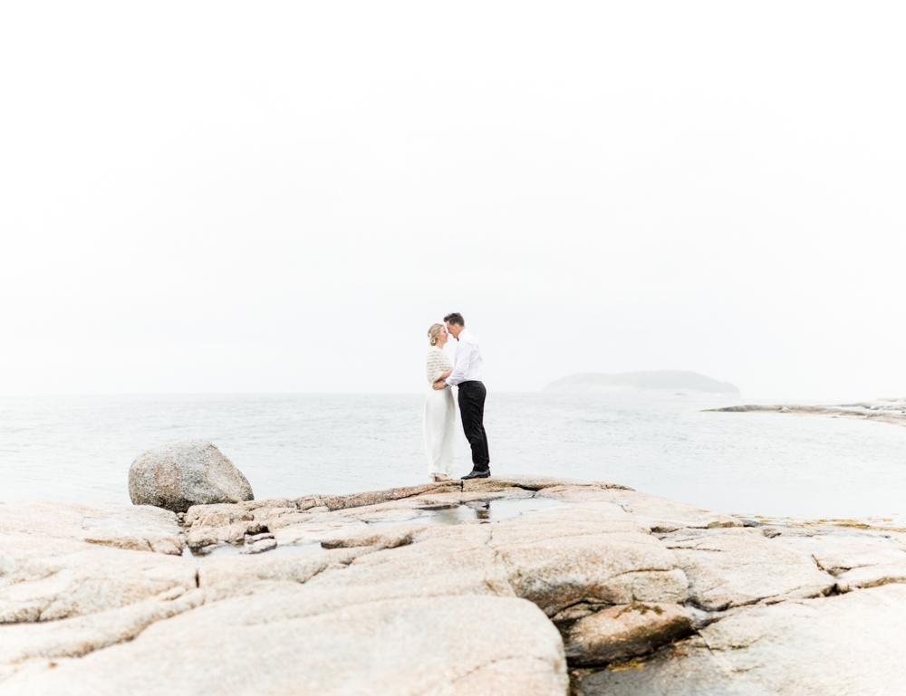 intimate oceanside elopement - peggy's cove nova scotia weddings